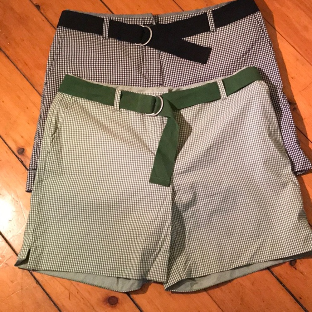 TALBOTS Lady’s Gingham Dress Shorts, Two Pieces